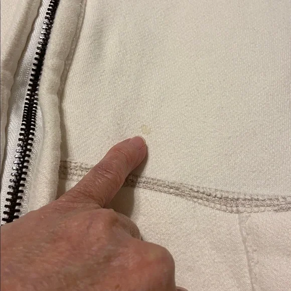 Abercrombie & Fitch Y2K Muscle Off white Full Zip up Hoodie Size Medium - Picture 13 of 13